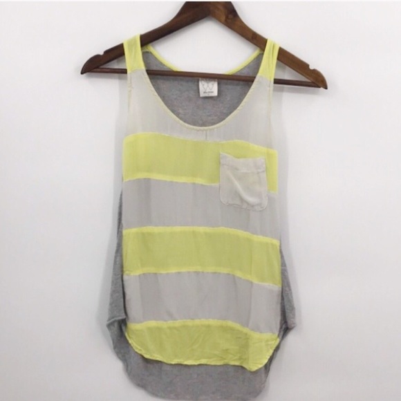 Ella Moss Silk Stripe Sleeveless Pocket Tank Top - Picture 2 of 7